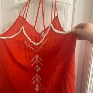 Cato Plus Size 22/24 Orange Boho Tank Top